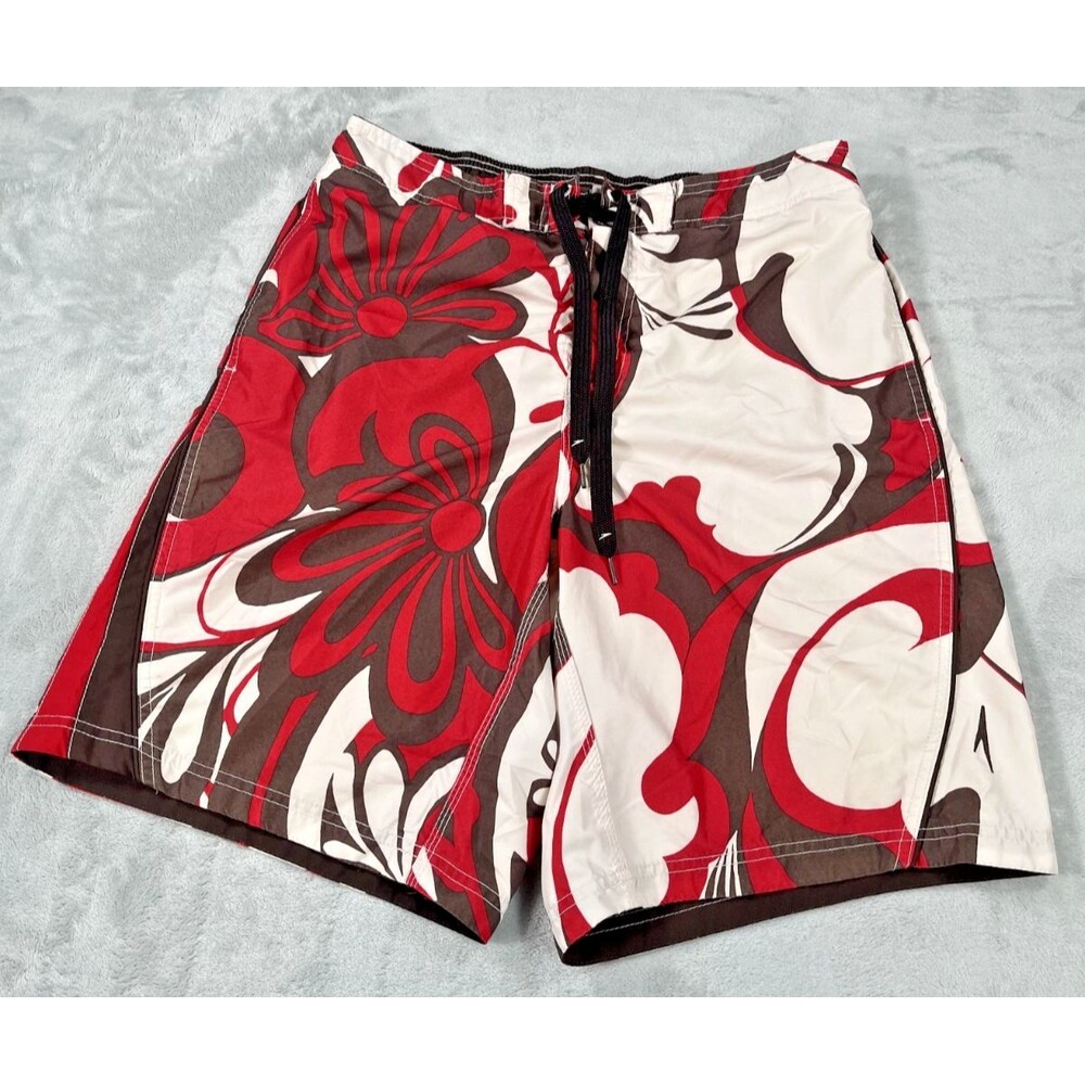 Vintage Style Mens L Board Shorts Hawaiin Tropical Print